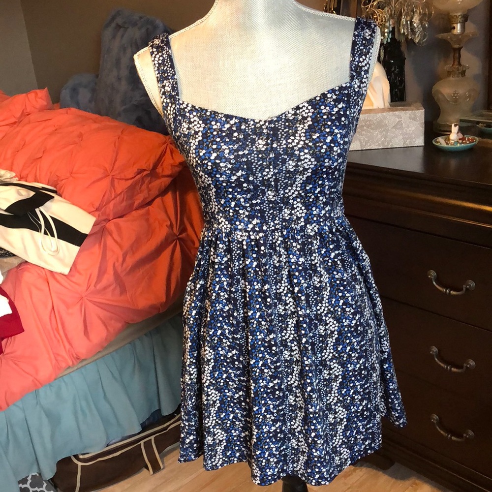 Blue floral dress